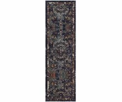 Budget 🔔 K01 Soiree Damascus Rug Runner - Indigo 😍