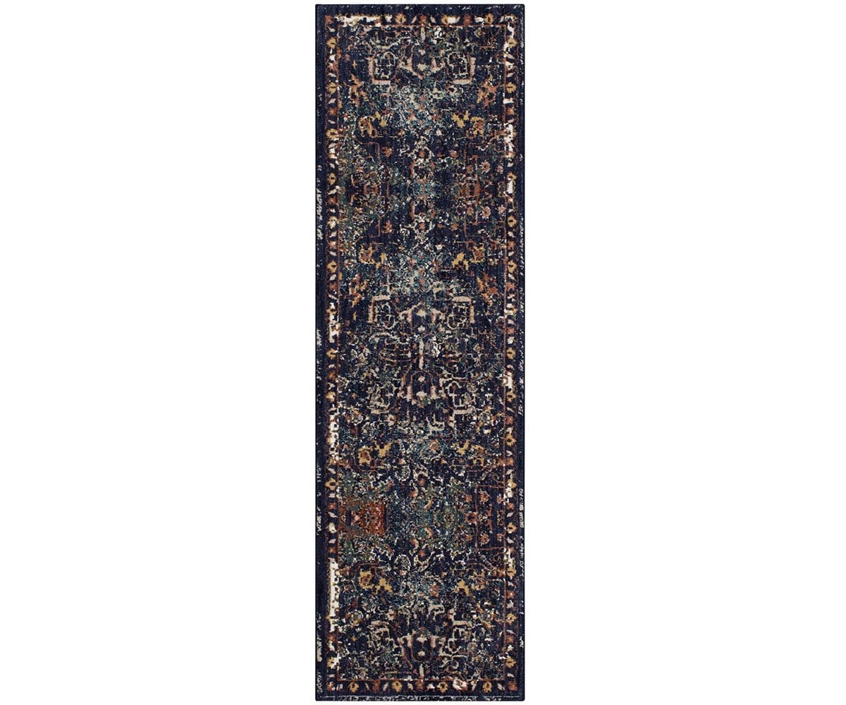Budget 🔔 K01 Soiree Damascus Rug Runner - Indigo 😍 1 Budget 🔔 K01 Soiree Damascus Rug Runner - Indigo 😍