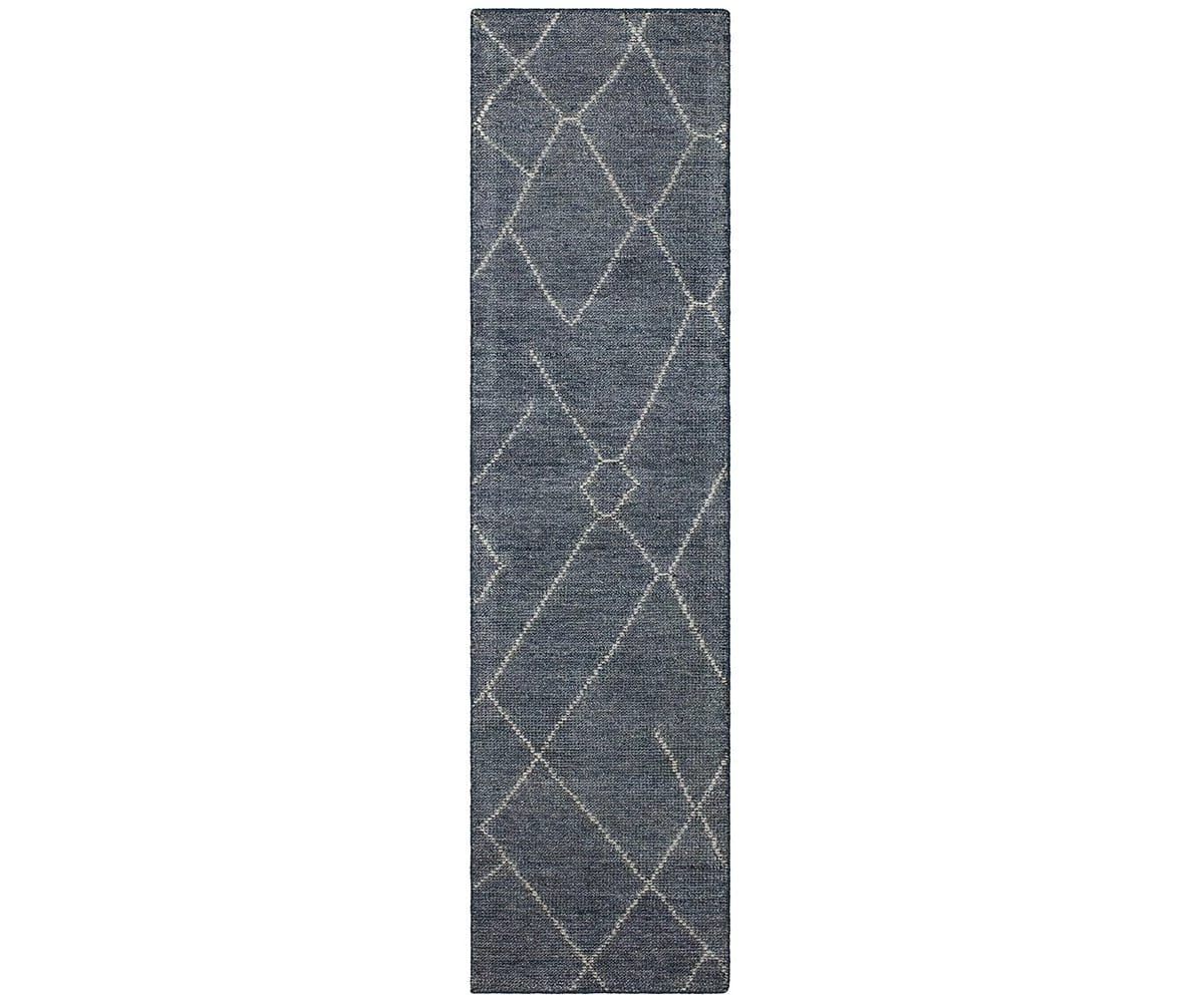 Discount 🎁 K01 Tangier Spartel Rug Runner - Blue Steel 😉 1 Discount 🎁 K01 Tangier Spartel Rug Runner - Blue Steel 😉