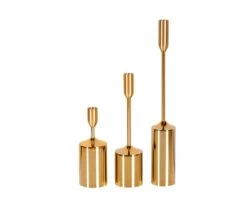 Promo ⌛ M74 Metal Tapered Candle Holders - Set of 3 ❤️
