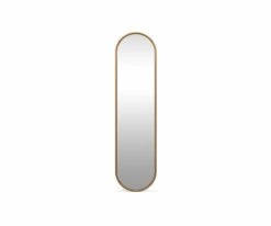 Dining Room Sales -Dining Room Sales S13 Janelle Oval Mirror Brass 01
